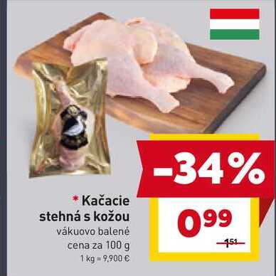 Kačacie stehná s kožou vákuovo balené cena za 100 g 