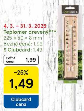 Teplomer drevený