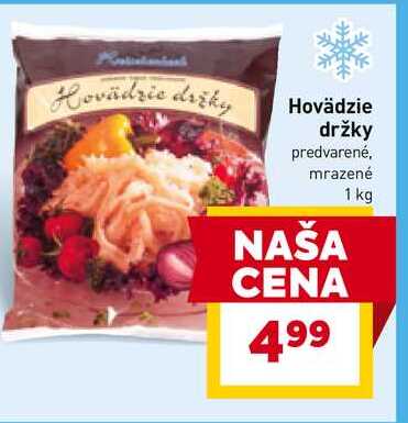 Hovädzie držky predvarené, mrazené 1 kg 