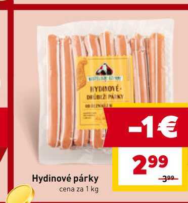 Hydinové párky cena za 1 kg