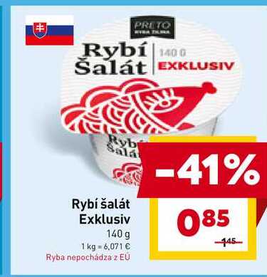 Rybí šalát Exklusiv 140g 