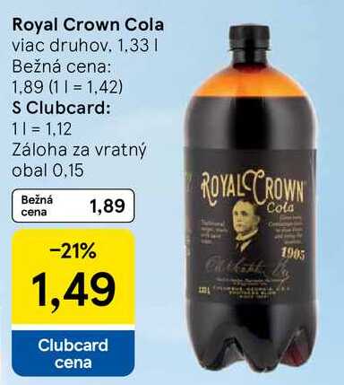 Royal Crown Cola, 1,33 l