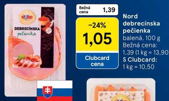 Nord debrecínska pečienka, 100 g