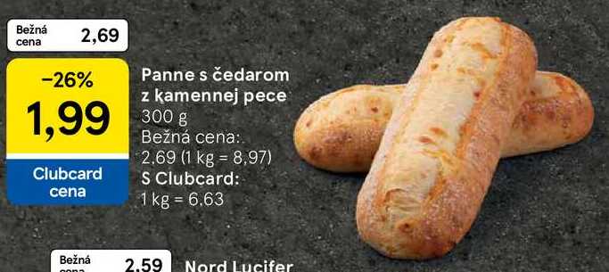 Panne s čedarom z kamennej pece, 300 g 