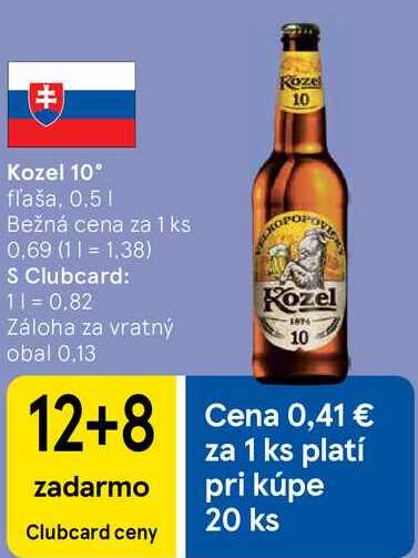 Kozel 10°, 0,5 l