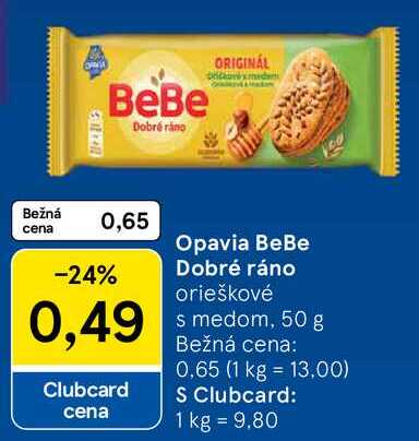 Opavia BeBe Dobré ráno, 50 g