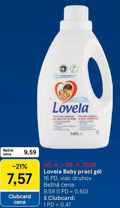 Lovela Baby prací gél, 16 PD