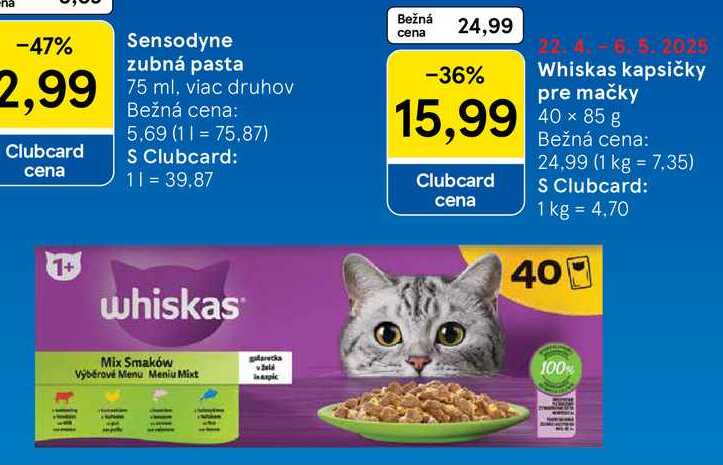 Whiskas kapsičky pre mačky, 40x 85 g