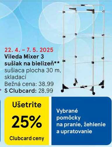 Vileda Mixer 3 sušiak na bielizeň