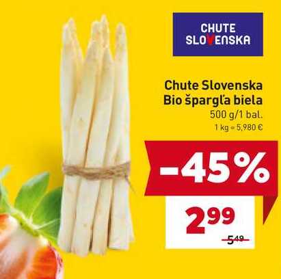 Chute Slovenska Bio špargľa biela 500 g/1 bal.