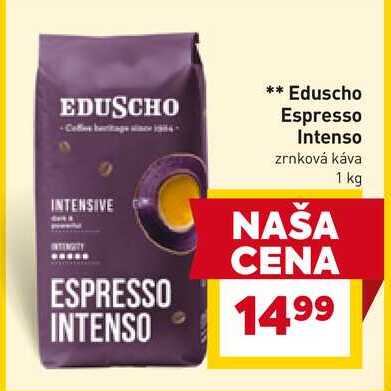 Eduscho Espresso Intenso zrnková káva 1 kg 