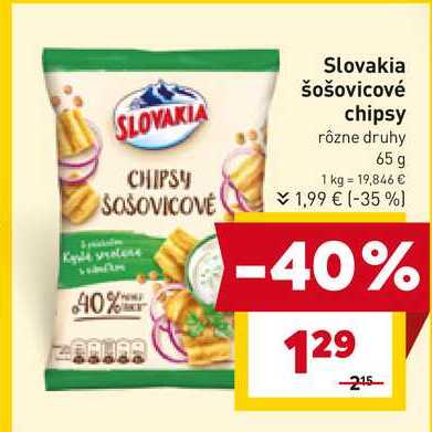 Slovakia šošovicové chipsy rôzne druhy 65 g