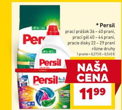 Persil prací prášok 36-40 praní