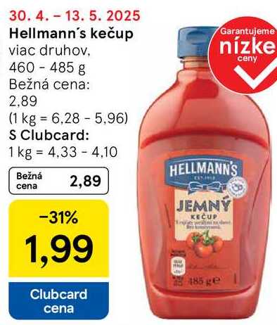Hellmann's kečup, 460-485 g 