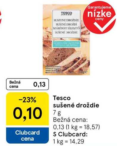 Tesco sušené droždie, 7 g