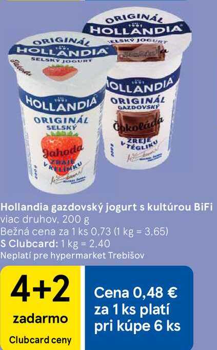 Hollandia gazdovský jogurt s kultúrou BiFi, 200 g