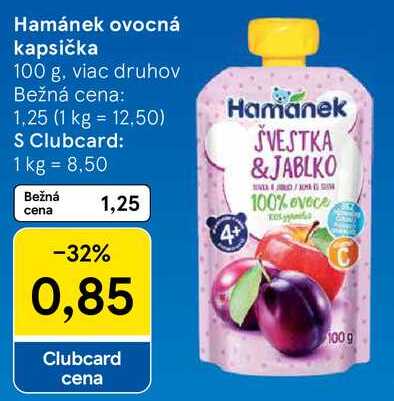 Hamánek ovocná kapsička, 100 g