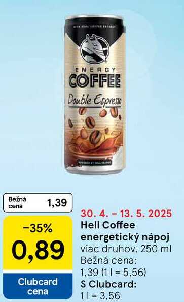 Hell Coffee energetický nápoj, 250 ml 