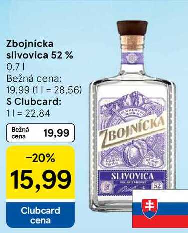 Zbojnícka slivovica 52%, 0,7 l