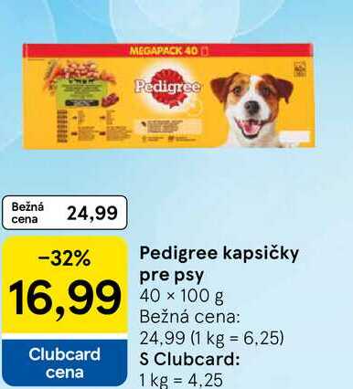 Pedigree kapsičky pre psy, 40x 100 g 