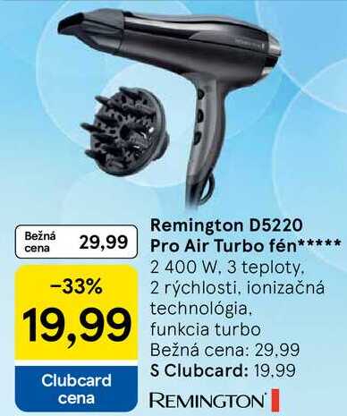 Remington D5220 29,99 Pro Air Turbo fén