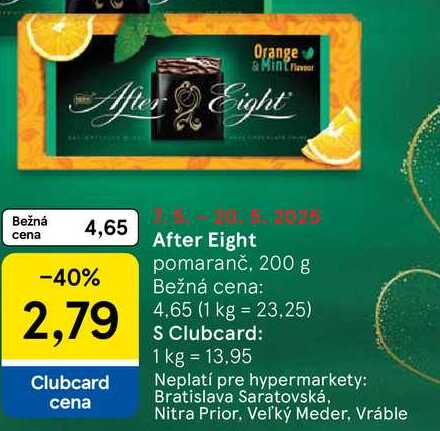 After Eight pomaranč, 200 g 