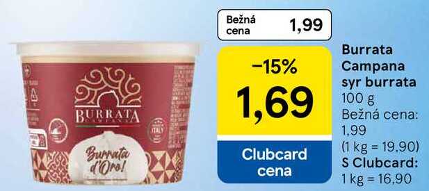 Burrata Campana syr burrata, 100 g
