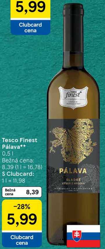 Tesco Finest Pálava, 0,5 l