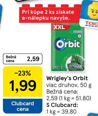 Wrigley's Orbit, 50 g