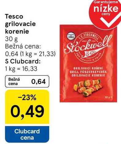 Tesco grilovacie korenie, 30 g 