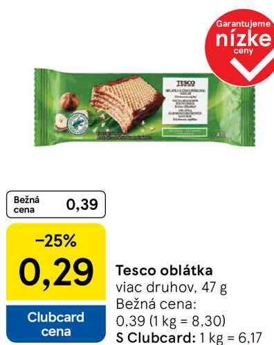 Tesco oblátka, 47 g 