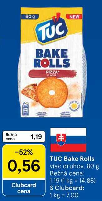 TUC Bake Rolls, 80 g