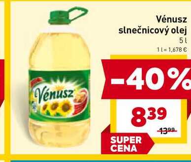 Vénusz slnečnicový olej 5l