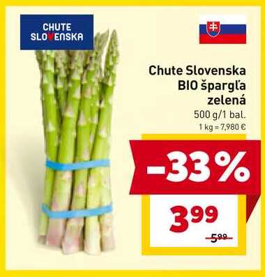 Chute Slovenska BIO špargľa zelená 500g