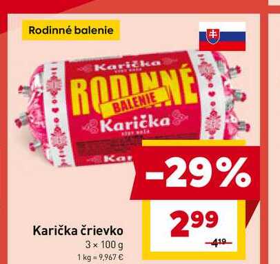 Karička črievko 3x100g 