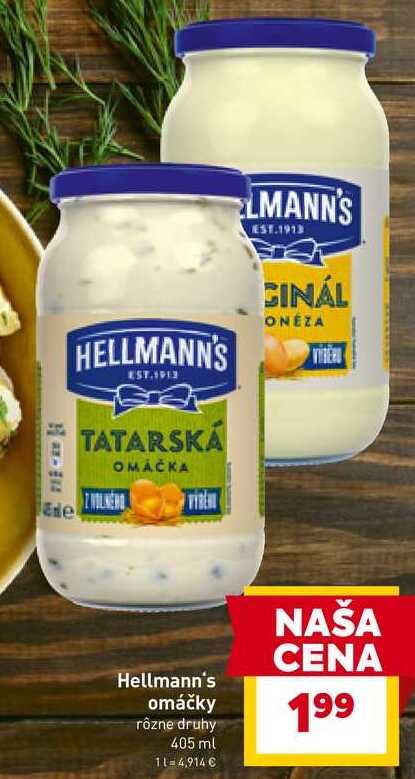Hellmann's Tatárska omáčka 405 ml