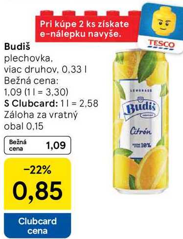 Budiš, 0,33 l