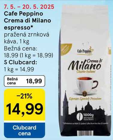 Cafe Peppino Crema di Milano espresso, 1 kg