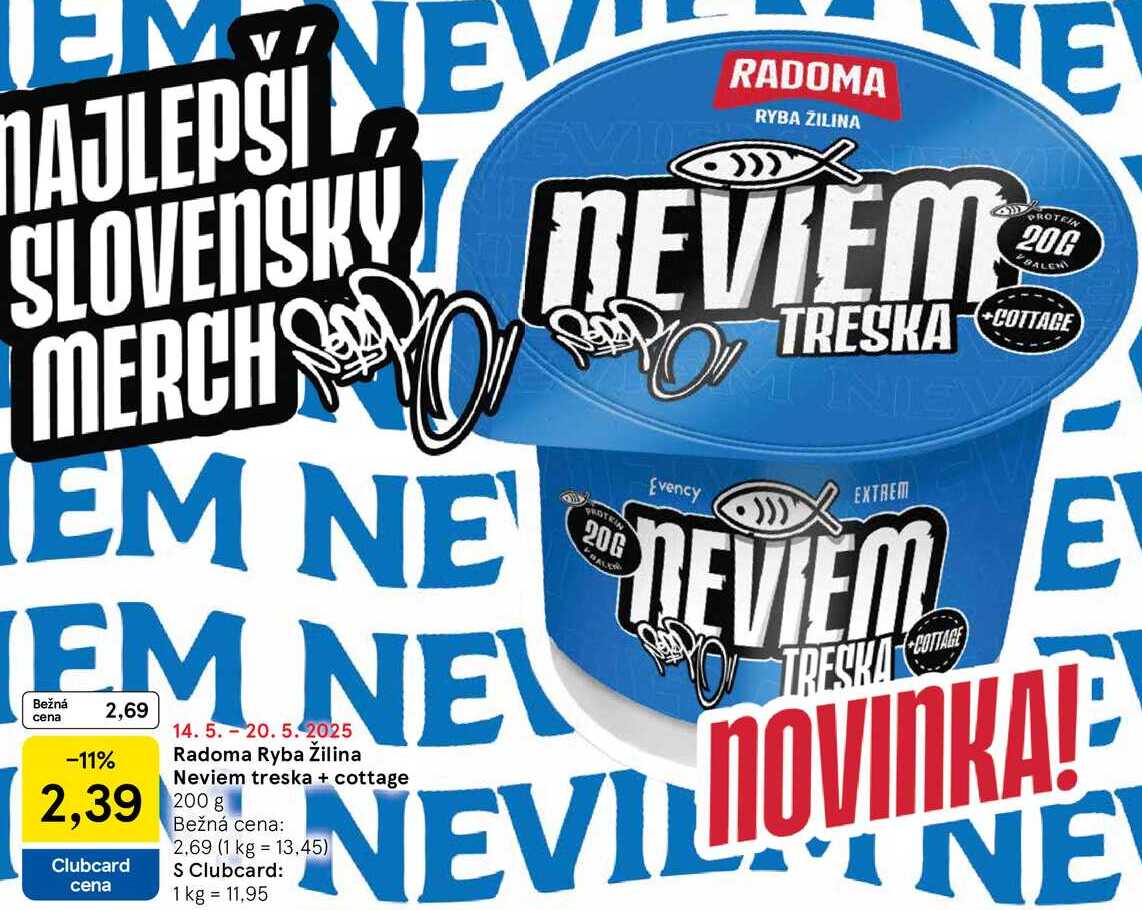 Radoma Ryba Žilina Neviem treska + cottage, 200 g