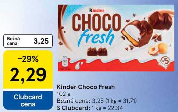 Kinder Choco Fresh, 102 g 