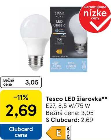 Tesco LED žiarovka