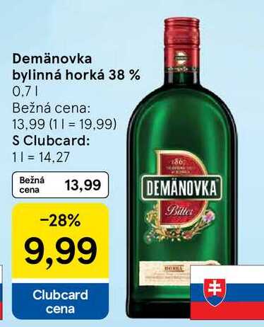 Demänovka bylinná horká 38 %, 0,7 l