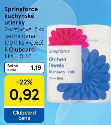 Springforce kuchynské utierky, 2 ks 