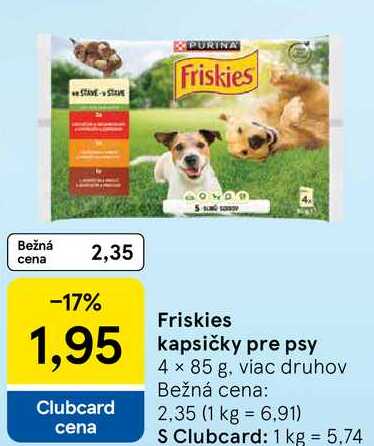 Friskies kapsičky pre psy, 4x 85 g