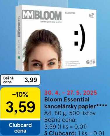 Bloom Essential kancelársky papier, 500 listov