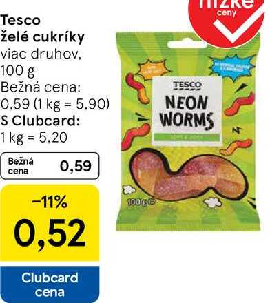 Tesco želé cukríky, 100 g