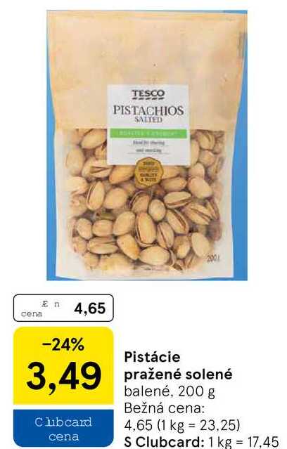 Pistácie pražené solené, 200 g