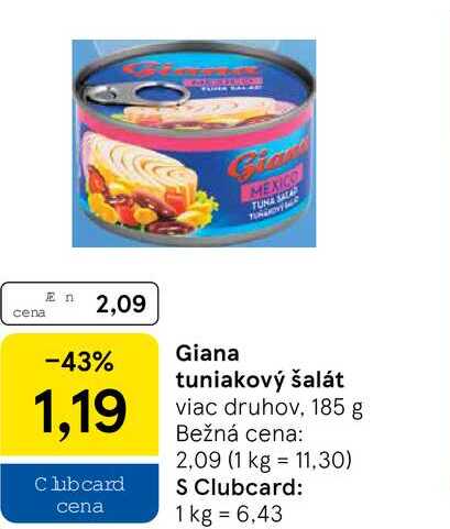 Giana tuniakový šalát, 185 g