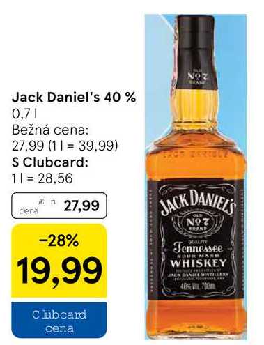 Jack Daniel's 40%, 0,7 l