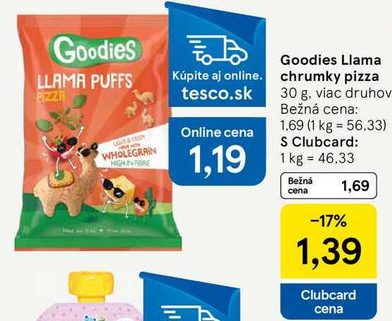 Goodies Llama chrumky pizza, 30 g